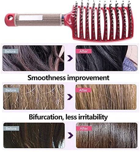 Magical Ultra Detangling Brush for Wet or Dry Hair, Detangler Brush, Fast Drying Styling Massage Hairbrush for Men, Women and Kids (2pcsRainbow-A)