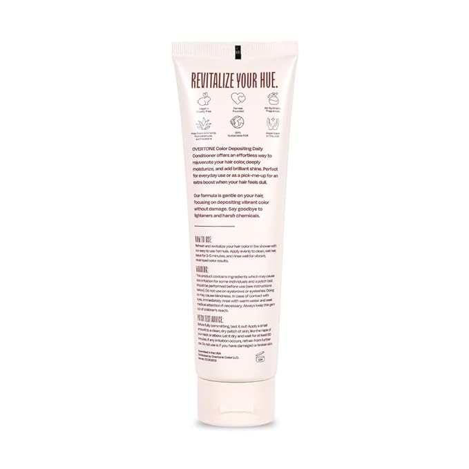 Overtone Daily Color Depositing Conditioner: 4.5oz Temporary Coloring Conditioner w/Shea Butter & Coconut Oil, Refresh Color & Prevent Fading, Vegan & Cruelty-Free, Vibrant Sterling is Stormy Sterling