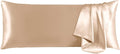 THXSILK 100% Mulberry Silk Body Pillowcase for Hair and Skin Health, Soft and Smooth Pillowcase with Hidden Zipper, Both Sides Premium Grade 6A+ Silk, 1pc (Body Size 20"x54", Beige)