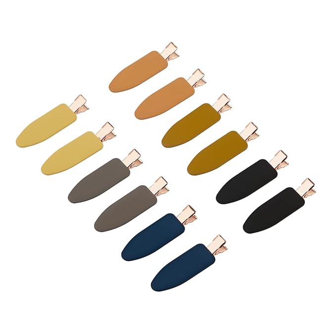 minihope 24 Pieces Hair Clips - Dent-Free Soft Clips for Women and Girls, Including Harry Josh Clips (Morandi & Black)