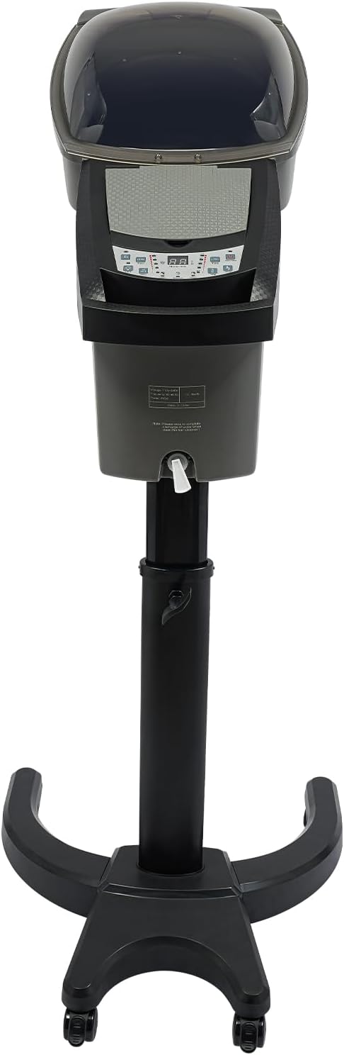 Salon Hair Steamer, 700W 7 Color Light Professional O3 Ozone Salon Micro Mister Height Adjust Hair Hairdressing Color Processor Machine HairTreatment Machine (Black)