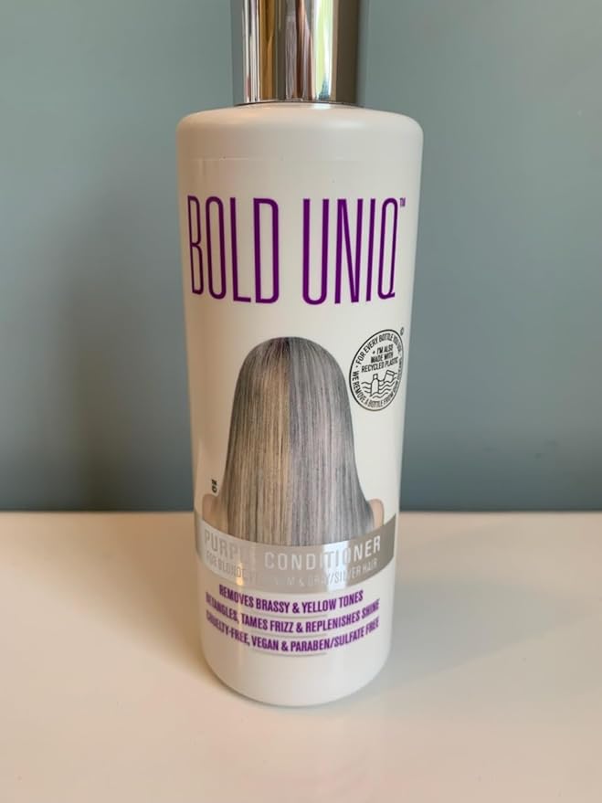 Purple Conditioner for Blonde, Platinum & Gray/Silver Hair. Reduce Brassy Yellow Tones. Toner for Bleached & Highlighted Hair - Moisturises - Cruelty Free, No Parabens or Sulfates - 237 ml