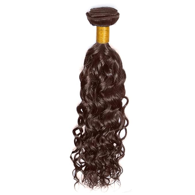 30 Inch Brown Human Hair Bundles Color 4 Water Wave Bundle Double Weft Dark Brown Wet and Wavy Bundle Hair Weave Niegmeag Brazilian Virgin Remy Hair Extensions