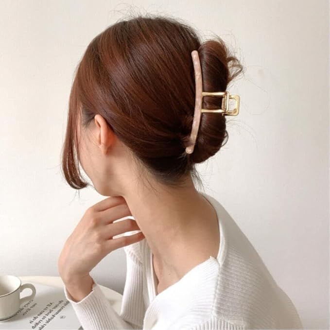 FAELBATY Big Butterfly Hair Claw Clips for Women - 4.7" Acetate and Metal Hair Accessories for Long, Thick Hair (3 Pcs)