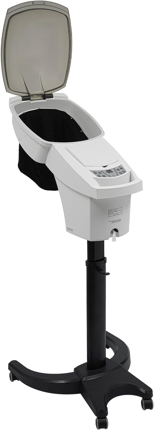 Salon Hair Steamer, 700W 7 Color Light Professional O3 Ozone Salon Micro Mister Height Adjust Hair Hairdressing Color Processor Machine HairTreatment Machine (White)