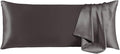 THXSILK Mulberry Silk Body Pillow Case, 100% Mulberry Silk Pillowcase for Hair and Skin, Natural Mulberry Ultra-Soft Silk Zipper Pillow Cover, 1pc (Dark Gray, Body Size 20"x54")