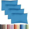 King Pillow Cases - 4 Pack - Super Soft Pillowcase Covers - Envelope Enclosure - Hotel Quality Pillow Protectors - Wrinkle Free, Shrink & Stain Resistant - Machine Washable - 20" x 40" (Denim Blue)