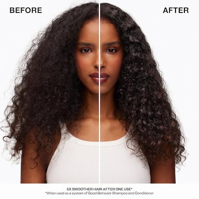 IGK GOOD BEHAVIOR Ultra Smooth Shampoo and Conditioner Set | Frizz Control + Hydrates + Shine | Vegan + Cruelty Free | 33.8 Oz