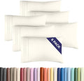 King Pillow Cases Set of 6 - Ultra Soft Hotel Quality Pillowcase Covers - Comfy. Cozy & Wrinkle Free - Shrink, Stain and Fade Resistant - Machine Washable Pillow Protectors - 6 Piece Set - Off White