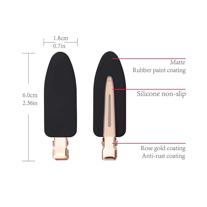 minihope 12 pieces No Bend Hair Clips, No Crease Curl Pin Clips for Makeup Application，2022 style, non-slip.Hair won't get caught between plastic attached to metal. (Morandi)…
