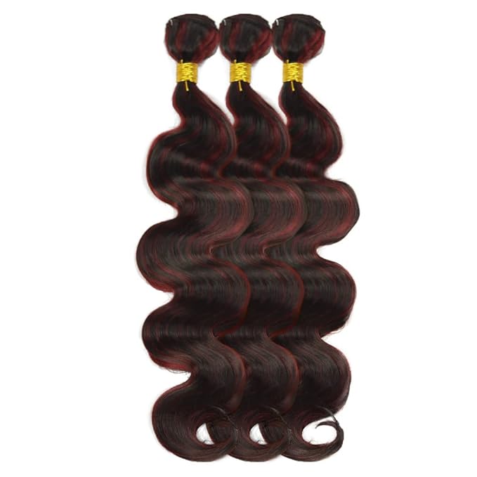 99j Human Hair Bundles Burgundy Body Wave Bundle Grade 8A Brazilian Virgin Remy Hair 3 Bundles 14 14 14 Inch Double Weft Real P1B99j Hair Weave 300g