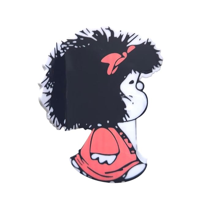 Mafalda Hair Clips,Novelty Acetate Mafalda Claw Clip,Small Claw Clip for Women