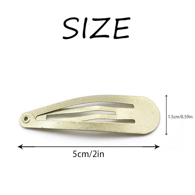 Dofash Snap Hair Clips Metal Grips 5CM/2 IN Barrettes for Thin Hair Basic Hair Accessories Hair Barrettes 12PCS (Blonde)