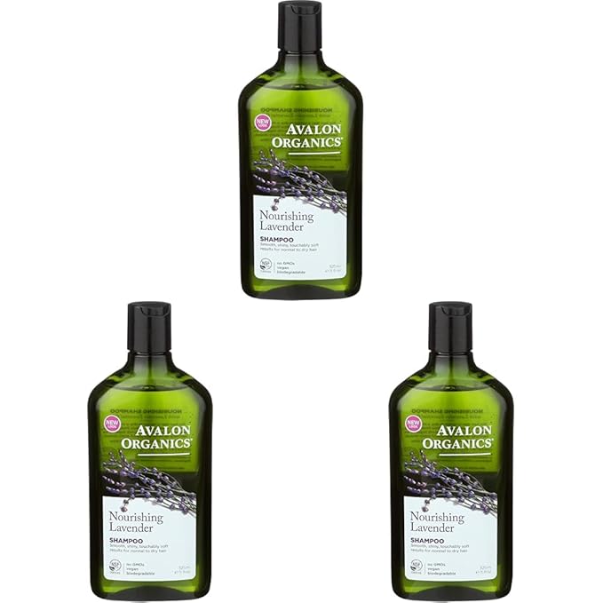 Avalon Organics Botanicals, Shampoo, Lavender, 11 oz (Pack of 3)