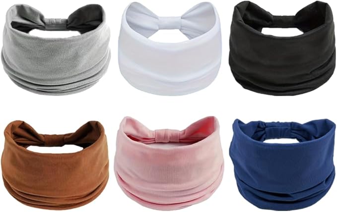 Headbands for Women,Wide Elastic Hair Bands for Women's Hair, Non-Slip Soft Stretchy Headband for Washing Face, Makeup, Workout, Yoga