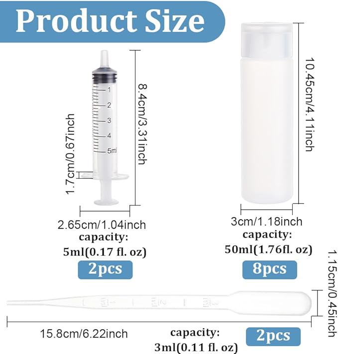 BENECREAT 8 Pack 50ml 1.7oz Clear Squeezable Plastic Sample Flip Cap Bottle Refillable Travel Containers for Makeup Cosmetic Toiletries Liquid