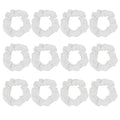 Cotton Hair Scrunchies Single Jersey Solid Color Ponytail Holders Elastic Hair Ties for Women Accessories (Off-white)
