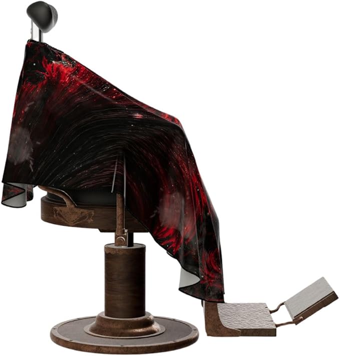 Professional Barber Cape - Hair Cutting Cape with Adjustable Neck Closure, Salon Quality Styling Cape for Hairdressers and Barbers - Red