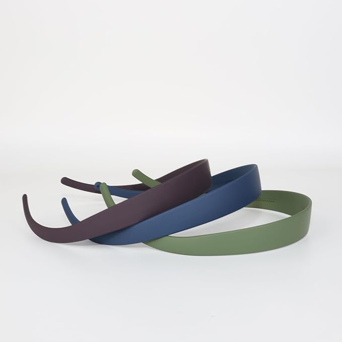 3 Pack Headbands Designed for Eyewear,Flex No Pressure Hairbands for Women Comfortable Plastic Headbands with Teeth Matte-Royal Blue,Green,Dark Purple
