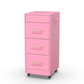 Salon Trolley Cart with Wheels, 3-Drawer Rolling Hair Styling Station, Mobile Beauty Trolley with Hot Tools Holder, Storage for Salon, Barbershop, Spa & Tattoo, Pink