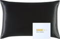 ZIMASILK 25 Momme 100% Pure Mulberry Silk Pillowcase for Hair and Skin Care, Highest Grade 6A Pillow Cases for Women, Long-Lasting Durablity, Gift for Women Men, 1Pc (Queen 20"x30", Black)