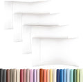 King Pillow Cases - 4 Pack - Super Soft Pillowcase Covers - Envelope Enclosure - Hotel Quality Pillow Protectors - Wrinkle Free, Fade, Shrink & Stain Resistant - Machine Washable - 20" x 40" (White)