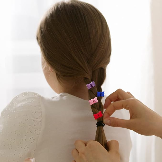 50 PCS Mini Hair Claw Clips， Bangs Strong Grip Multifunction Clamp Clips. (Matte Colors)