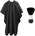 Hair Cutting Barber Cape Professional Haircut Salon Cape for Men Women (Black)