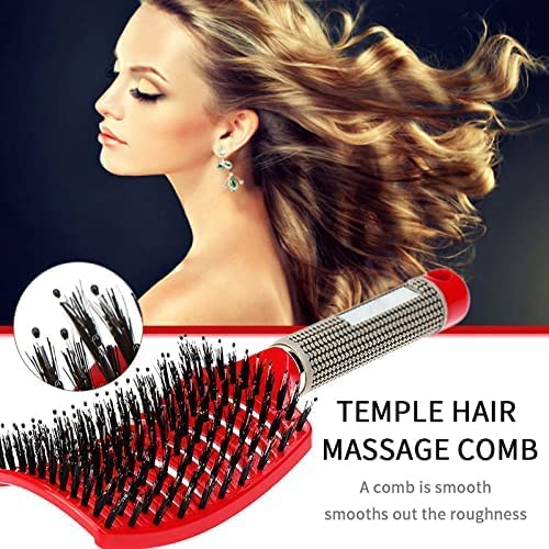 Magical Ultra Detangling Brush for Wet or Dry Hair, Detangler Brush, Fast Drying Styling Massage Hairbrush for Men, Women and Kids (2pcsRainbow-B)