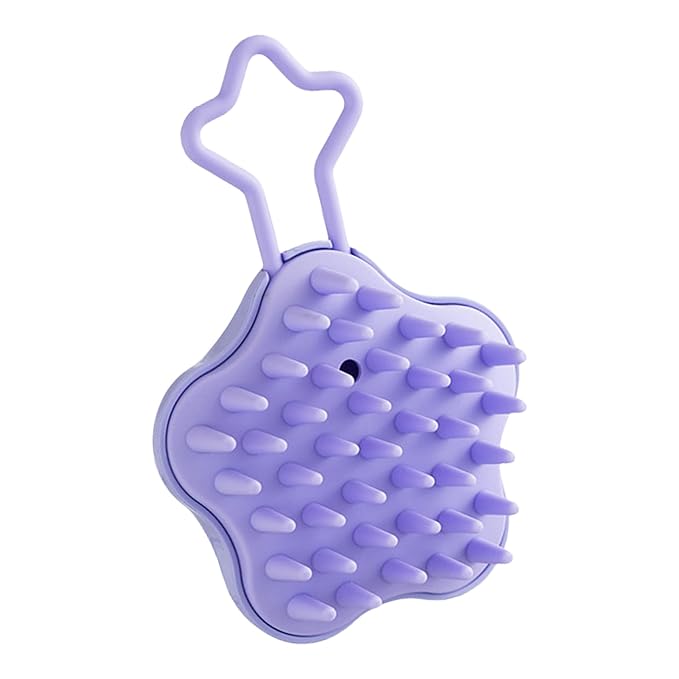 Silicone Scalp Massage Hair Washing Brush Wet and Dry Shampoo Brush Body Scrubber Bath Head Massage Brush