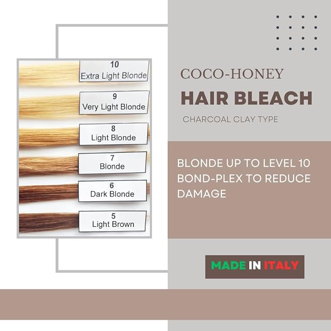 Hair Bleaching Powder for Dark Hair Lightening Blonde Hair Salon Quality Safe at Home (Charcoal 1.05 oz (pack of 3))