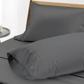 THREAD SPREAD 100% Egyptian Cotton Pillow Cases King - 1000 Thread Count Pillow Cases King Size Set of 2, Cooling & Breathable Extra Long Staple Sateen Weave Cotton Pillow Covers for Bed - Dark Grey