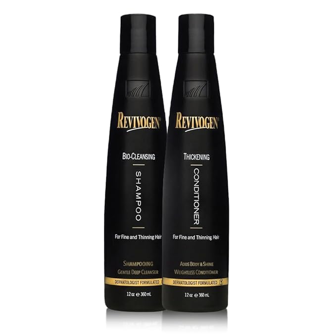 Revivogen MD Bio-Cleansing Shampoo and Conditioner for Thinning Hair, DHT Blocker Shampoo, Hair Loss Shampoo, Shampoo Thinning Hair, Conditioner for Thinning Hair, Hair Loss Conditioner 12oz