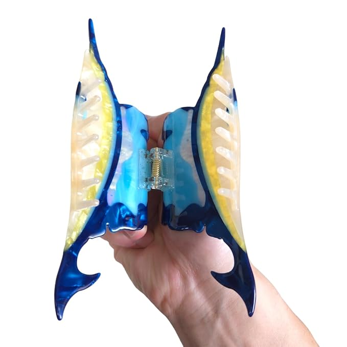 Novelty Aquatic Animals Hair Clips,Swordfish Hair Clip,Cellulose Acetate Hair Clips,Big Claw Clips for Women