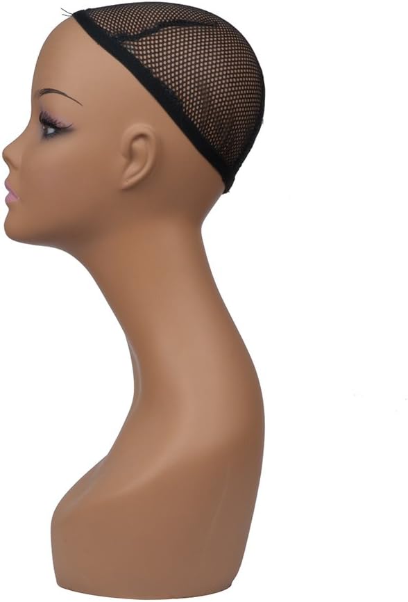 4 Pcs Lifelike Female Plastic Mannequin Head Wig Stand Realistic Wig Display Head Props