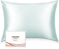 Adubor 100% Silk Pillowcase - Mulberry Silk Pillow Cases, 23 Momme 6A Grade Fibers, Silk Pillow Case for Hair and Skin Health, with Hidden Zipper (King 20''×36'', Light Green, 1PC)