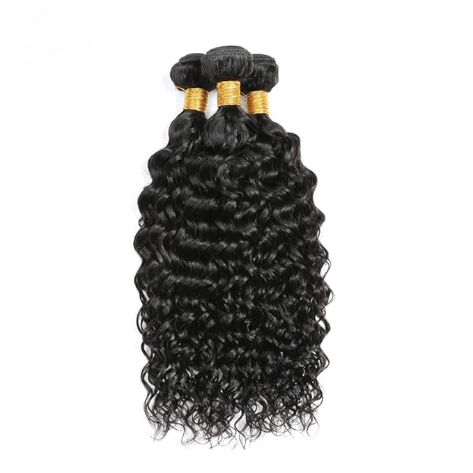 Curly Bundles Human Hair Natural Black Kinky Curly Bundle Niegmeag Brazilian Virgin Soft and Silky Remy Hair 3 Bundles 20 22 24 Inch Double Weft Color 1B Bundle Hair Weave