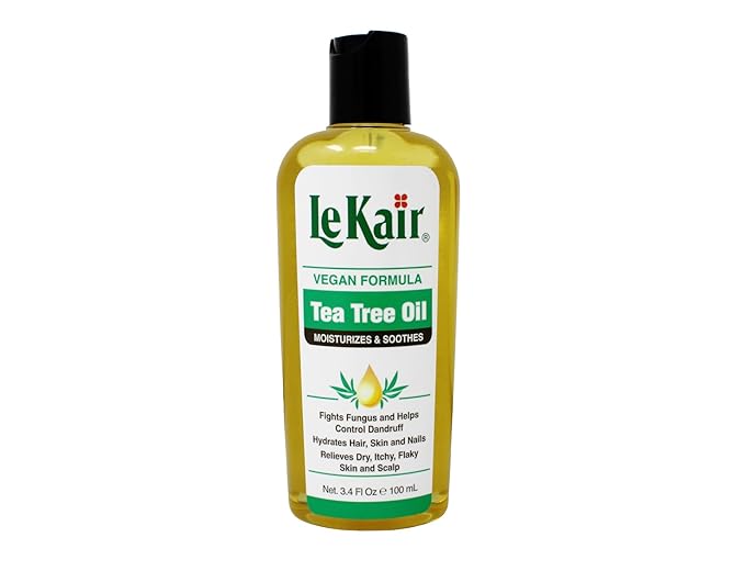 Tea Tree Oil Vegan Formula – Soothing Oil for Dry Scalp, Flaky Skin, Itchy Scalp & Nails – Fights Dandruff & Promotes Hydration – 3.4 fl oz (Pack of 5)