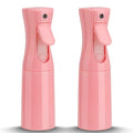 Spray Bottle for Hair (6.8OZ /200ML) Continuous Ultra Fine Mist Sprayer for Hair, Salons, Barber, Plants, Skin Care, Cleaning 2 Pack Pink