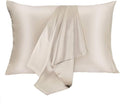 Silk Pillowcase for Hair and Skin 2 Pack 100% Mulberry Silk Bed Pillowcase Hypoallergenic Soft Breathable Both Sides Silk Pillow Case with Hidden Zipper, Queen Size Pillow Cases (Buff Beige)