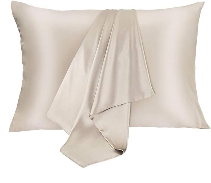 2 Pack 100% Mulberry Silk Pillowcases, Standard Size with Hidden Zipper - Hypoallergenic and Breathable