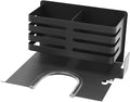 Hair Dryer Holder Wall Mounted with Tool Storage Compartment and Cord Organizer, Metal Blow Dryer Holder for Dyson Hair Dryers (Grey)