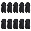 Black Waterproof Hair Salon Cape Professional Barber Cape with Metal Snap Closure Hair Cutting Cape (Black-10 Pack)