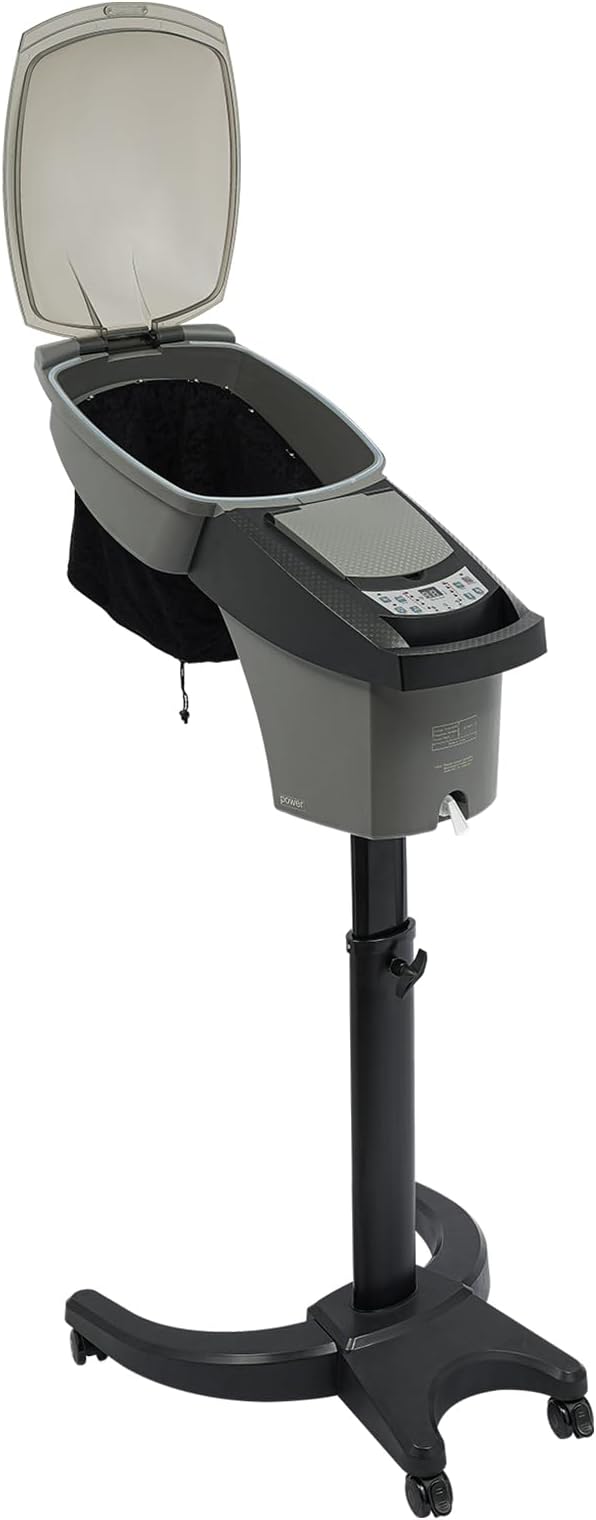 Professional Hair Steamer Beauty Salon Spa Rolling Hair Steamer Conditioner Hairdressing Care Hood Color Processor, Adjustable Steam & Timer,Grey