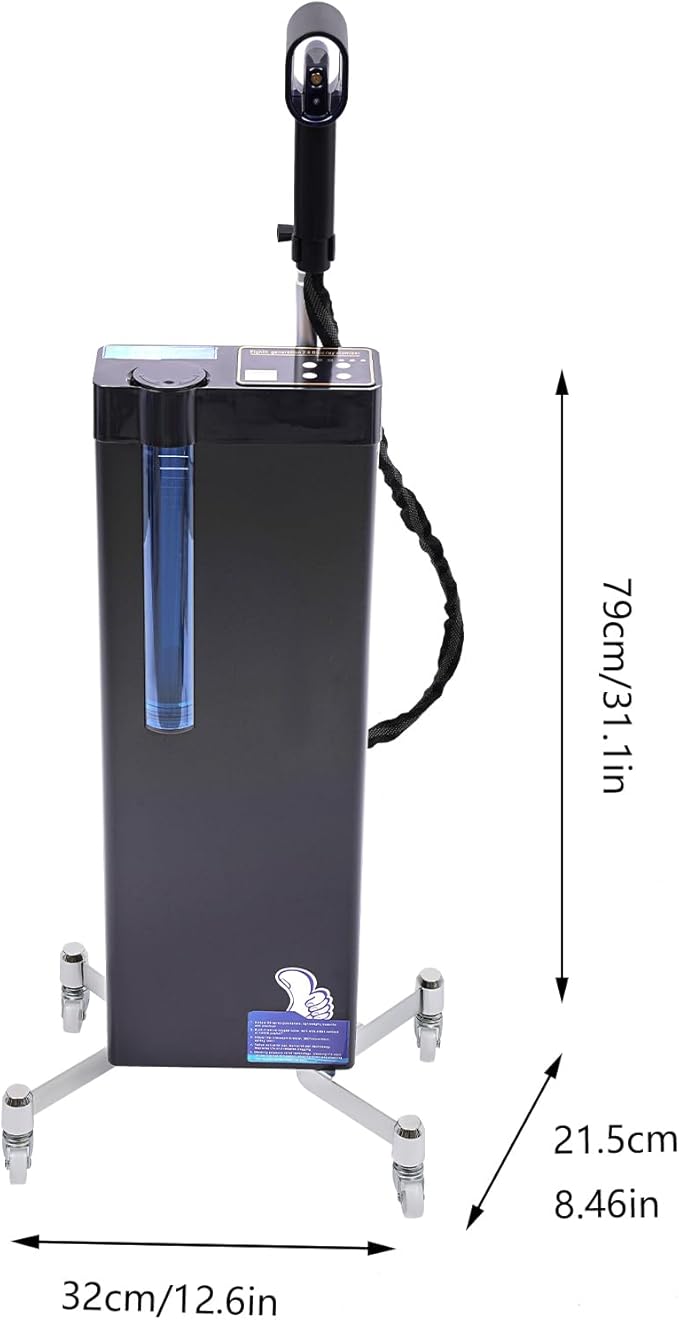 Multifunctional Hair Salon Nano Hair Steamer, 3-in-1 Professional Nanoscale Spray for Hair Care Hair Repair, 1300W Vertical Hair Salon Nano Steamer with Bottom Wheels and Smart Touch Control