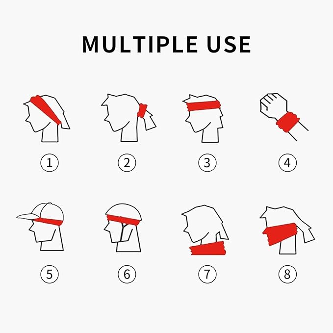Sports Sweatband for Men and Women, Sweat-Absorbing Headbands for Moisture Wicking, Suitable for Fitness Running Cycling Hiking Yoga Football Exercise