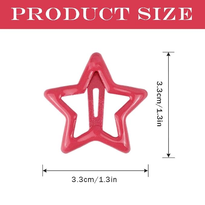 35 Pcs Colorful Star Hair Clips Non-slip Metal Snap Hair Clips and Barrettes for Girls and Women Cute Kawaii Star Hair Accessories Hairpins