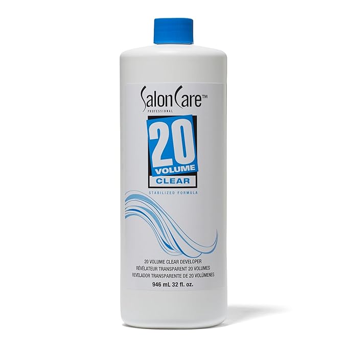 Salon Care 20 Volume Clear Developer, Superior Gray Coverage, Stabilized Formula for Consistent, Predictable Results, 32 Ounce