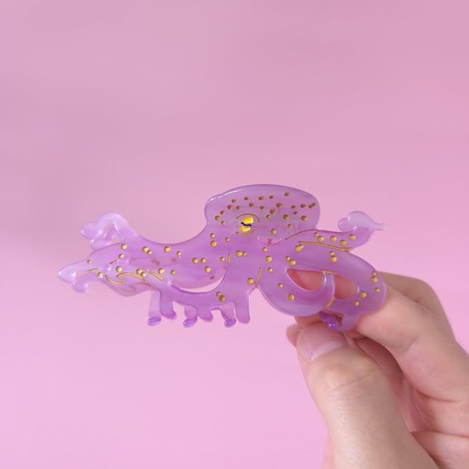 Big Octopus Claw Clip,Sea Creature Claw Clip,Acetate Hair Clips,Big Claw Clips for Women