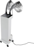 Professional Hair Steamer Machine with Adjustable Temperature,650W Hair Steamer,Dual Tube Steam Hair Care System,Salon Spa Equipment for Deep Hair Care Repair, Hair Styling (White)